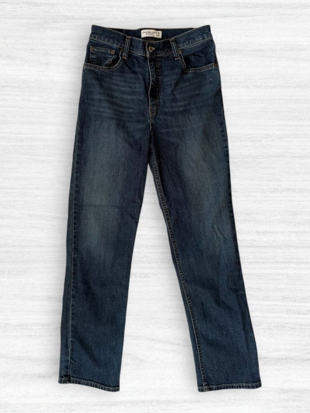 Abercrombie & Fitch The 90s Straight Leg Ultra High Rise Jeans Dark Wash 28 6R